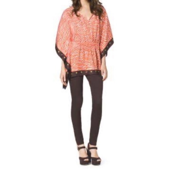 MICHAEL KORS Savannah Printed Kimono Top - Picture 3 of 10